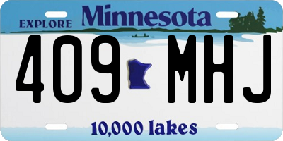 MN license plate 409MHJ