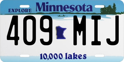 MN license plate 409MIJ