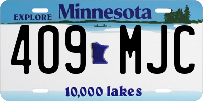 MN license plate 409MJC