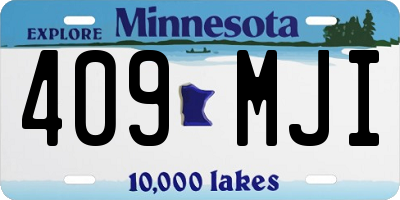 MN license plate 409MJI