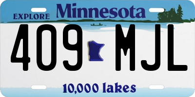 MN license plate 409MJL