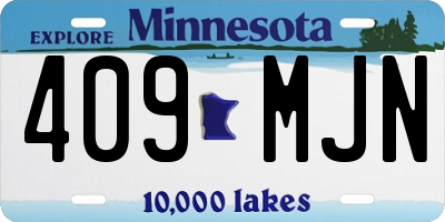 MN license plate 409MJN