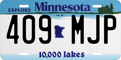 MN license plate 409MJP