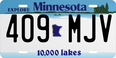 MN license plate 409MJV