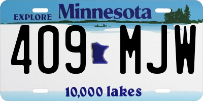 MN license plate 409MJW
