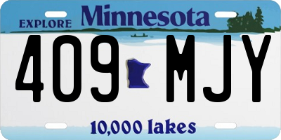 MN license plate 409MJY