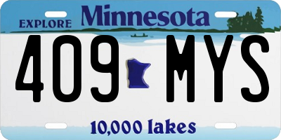 MN license plate 409MYS