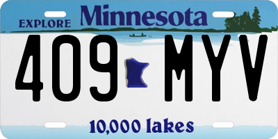 MN license plate 409MYV