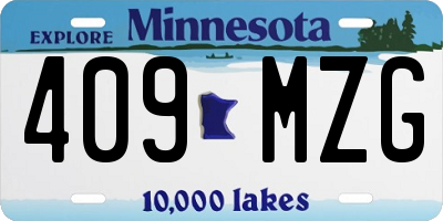 MN license plate 409MZG