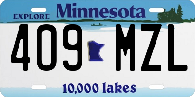 MN license plate 409MZL
