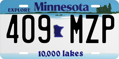 MN license plate 409MZP