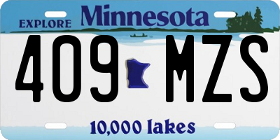 MN license plate 409MZS