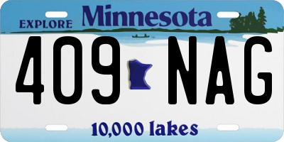 MN license plate 409NAG
