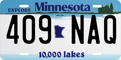 MN license plate 409NAQ