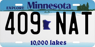 MN license plate 409NAT