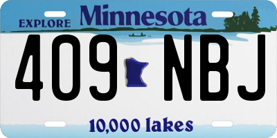 MN license plate 409NBJ