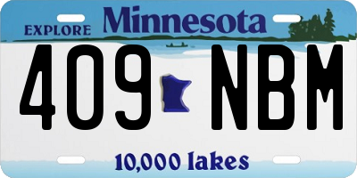 MN license plate 409NBM