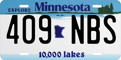 MN license plate 409NBS