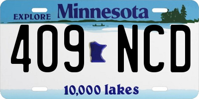 MN license plate 409NCD