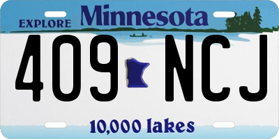MN license plate 409NCJ