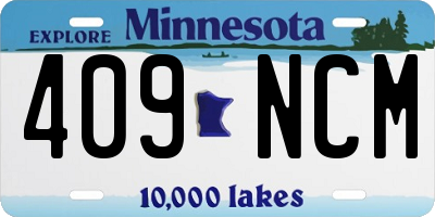 MN license plate 409NCM