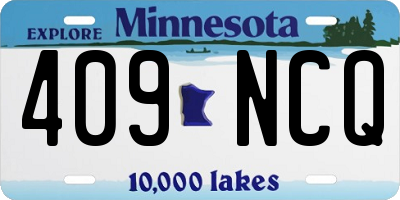 MN license plate 409NCQ
