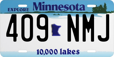 MN license plate 409NMJ