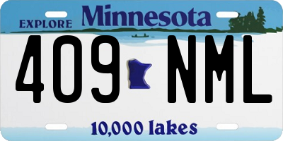 MN license plate 409NML