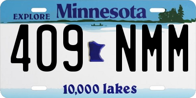 MN license plate 409NMM