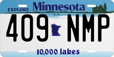 MN license plate 409NMP