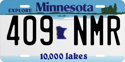MN license plate 409NMR
