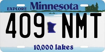 MN license plate 409NMT