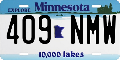 MN license plate 409NMW