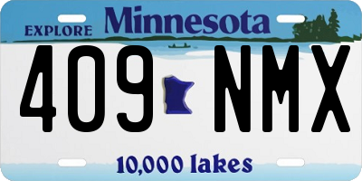 MN license plate 409NMX