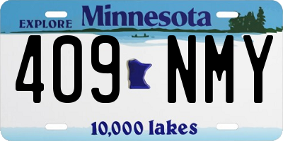 MN license plate 409NMY