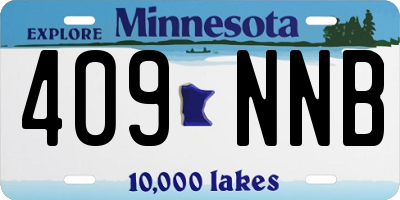 MN license plate 409NNB