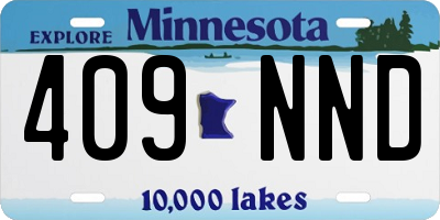 MN license plate 409NND