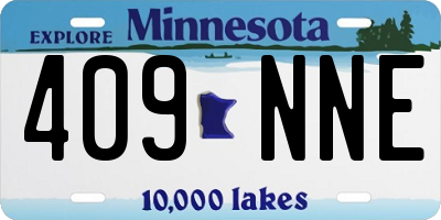 MN license plate 409NNE