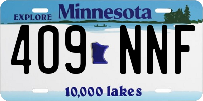 MN license plate 409NNF