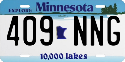MN license plate 409NNG