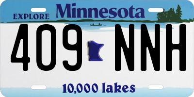 MN license plate 409NNH