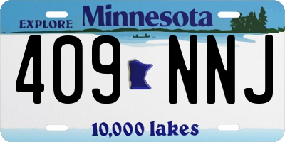 MN license plate 409NNJ