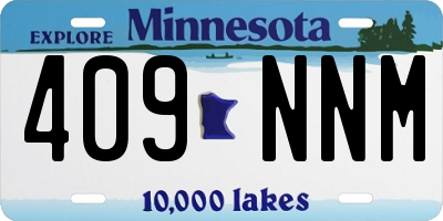 MN license plate 409NNM