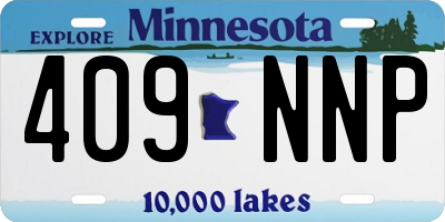 MN license plate 409NNP