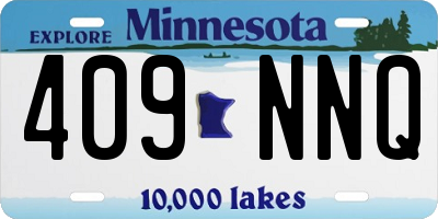 MN license plate 409NNQ