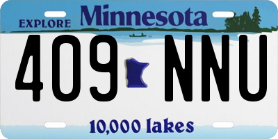 MN license plate 409NNU