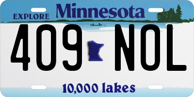 MN license plate 409NOL