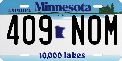 MN license plate 409NOM