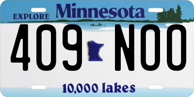 MN license plate 409NOO