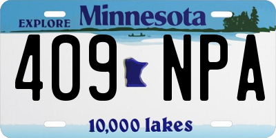 MN license plate 409NPA